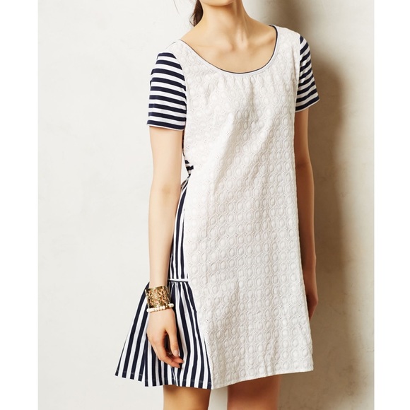 Anthropologie Dresses & Skirts - Anthro Lili’s Closet Ruffled Eyelet Swing Dress